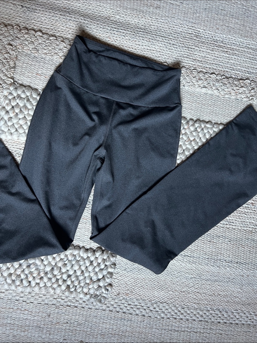 Gray Mid-Waist Flared Yoga Pants